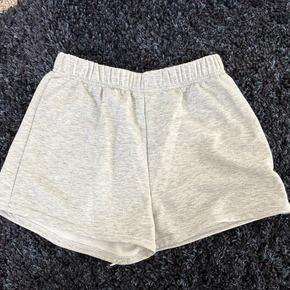 SHEIN Light Gray Athletic Shorts
